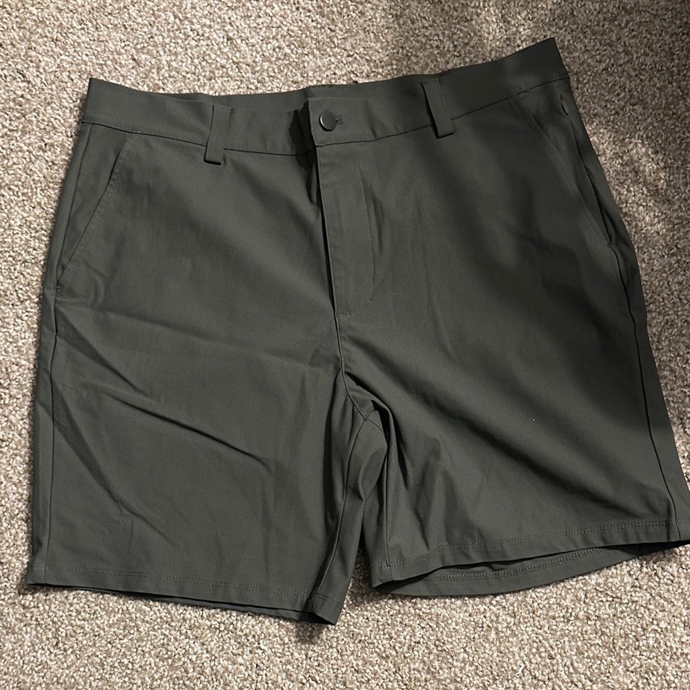 Men's Charcoal Flat Front Shorts